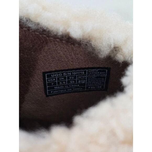 UGG Georgette Shearling Nubuck High Heel Booties Size 7 Cozy + Luxe Winter Chic - Picture 10 of 10